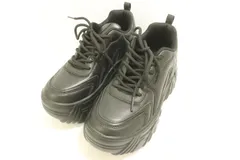 【中古】 WEGO レディーススニーカー M ボリュームレースアップスニーカー WEGO M 黒 ブラック 無地