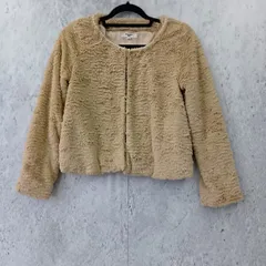 NATURAL BEAUTY BASIC ナチュラル ビューティー ベーシック ファーカーディガン ベージュ Mサイズ ◇〇