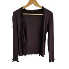 M'S GRACY(エムズグレイシー) カーディガン サイズ38 M レディース美品  - ダークブラウン 長袖/フリル/リボン