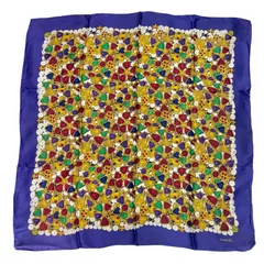 極美品 CHANEL シャネル スカーフ 大判 ココマーク シルク ジュエリー マルチカラー