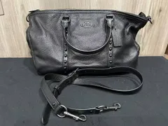 中古美品正規品　COACH コーチ 2way トートバッグ ワンショルダー 黒ブラック