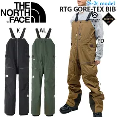  25-26 ザ ノースフェイス アールティージーゴアテックスビブ THE NORTH FACE RTG GORE-TEX BIB スノーボード ウエア パンツ 25-26-PT-TNF ブラック フィールドブラウン アルパイン S M L XL XXL
