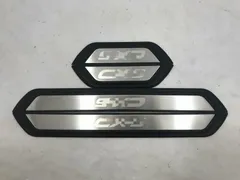 【送料無料】17-18年 CX-5 対応 ドアシルプレート 外側ドアスカッフガード ステンレス＋黒プラスチック 4点セット 傷防止 専用設計ZX07