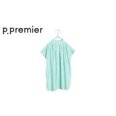 【SALE】【40%OFF】p.premier ／ ピードットプルミエ 子供服　たくさんギャザーのストライプシャツワンピース 女の子　2024SS