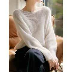 ニット レディース セーター トップス 長袖 クルーネック 秋 冬 プルオーバー オフィス ビジネス 通勤 インナー 防寒 大人 カジュアル おし