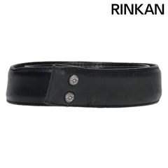 クロムハーツ  1.5 STRAP 1.5inchスクロールレーベルリベッツ  レザーベルト メンズ 30 ※12/28～1/6 発送・問い合わせ遅延