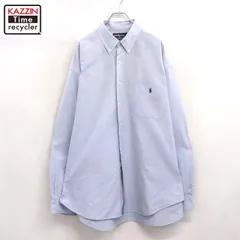 90s vintage RALPH LAUREN BIG SHIRT ボタンダウン 長袖シャツ メンズ 表記XXLサイズ
