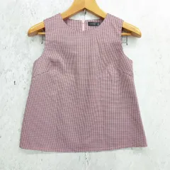 ノースリーブ プルオーバー ブラウス 千鳥柄 フォーマル ピンク ブラック ホワイト ◎_□〇