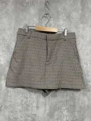ZARA ザラ チェック キュロット パンツ sizeM/茶 ■■ レディース