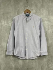 Ralph Lauren ラルフローレン ロゴ刺 BD ネル シャツ sizeM/紫 ◆■ メンズ
