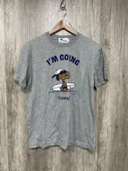 surf's up PEANUTS ピーナッツ ハワイ限定 日焼け スヌーピー ユニセックス 男女兼用 Tシャツ sizeM/グレー ■◆ レディース