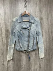 DIESEL ディーゼル デニムライダースジャケット Gジャン デニム ジャケット sizeS/水色 ■◇ メンズ