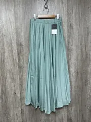美品 N.O.R.C タグ付き ライトサテンプリントスカート プリーツ スカート size2/ライトグリーン ■◇ レディース
