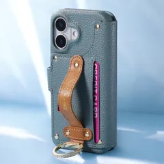 新品　iPhone16 ケース　手帳型　スマホケース　カード収納　スタンド　RFID磁気防止　小物入れ　保護ケース　ラインストーンリング