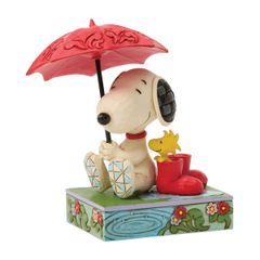 짐 쇼어 Jim Shore 스누피 홀딩 엄브렐러 입상 피규어 인형 6017872 땅콩 Peanuts 인테리어