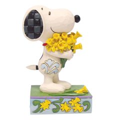 ジム ショア Jim Shore スヌーピー ウィズ ダフォディルズ 置物 フィギュア 人形 6017914 ピーナッツ Peanuts インテリア