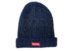 シュプリーム SUPREME Loose Gauge Beanie ルーズ ゲージ ビーニー Small BoxLogo 刺繡 ニット帽 帽子 紺 帽子 メンズ帽子 ニット帽 ロゴ ネイビー ONE SIZEサイズ 104H-72