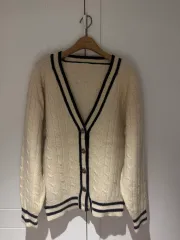 ヴィンテージ ケーブル編み カーディガン