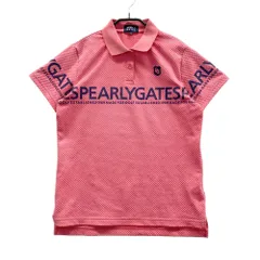 サイズ：1 PEARLY GATES パーリーゲイツ  半袖ポロシャツ  ピンク系 [240101575461] ゴルフウェア レディース ストスト