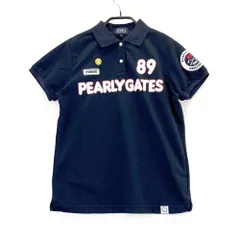 サイズ：1 PEARLY GATES パーリーゲイツ  半袖ポロシャツ ニコちゃん ロゴ  ネイビー系 [240101585241] ゴルフウェア レディース ストスト