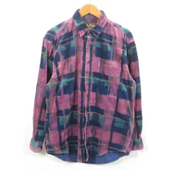 80s RALPH LAUREN パッチワーク柄 コーデュロイ シャツ