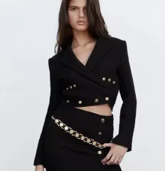 ザラ ストラクチャー ツイード セットアップ M 新品