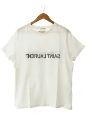 サンローラン パリ SAINT LAURENT PARIS 23SS リバース ロゴ プリント 半袖 Tシャツ 663278 L 白ホワイト ブランド古着ベクトル 中古☆AA★251224