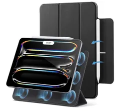 ESR iPad Pro 11インチ ケース（M5/M4、2025/2024） 専用 強力マグネット吸着式 スリムな三つ折りスタンドケース オートスリープ/ウェイク機能 Pencil Pro/USB-C対応 耐久性保護 Reboundシリーズ ブラック