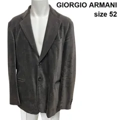 ● ジョルジオアルマーニ Giorgio Armani テーラードジャケット ベルベット ブラウン 52 XL メンズ S5Y612