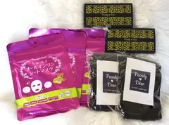 【パーリーデュー　オールインワンシートマスク内容量55ml（5枚入り）＜未使用＞×3袋　パウダーファンデーション＆ケース内容量10g中約9割程残っています×2個　スアームカバーUV ＜未使用＞×3袋　8個セット】