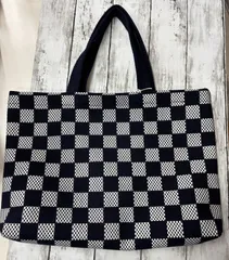 刺し子のバッグ 大　ネイビー ハンドメイド　和雑貨  新品　未使用　即配達
