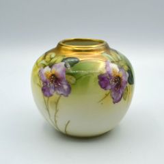 珍しいGallé調植物モチーフ イエローベース花瓶 - メルカリ