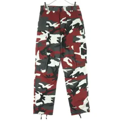 ROTHCO ロスコ 迷彩柄 ボタンフライ カーゴパンツ w27 レッド系 カモフラ柄 メンズ 古着