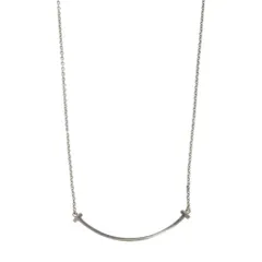 美品 ティファニー Tスマイル スモール シルバー925 シルバー ネックレス 1494 TIFFANY&Co.