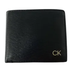 Calvin Klein カルヴァンクライン レザーコンパクトウォレット/ブラック