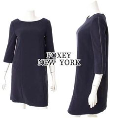 美品】 FOXEY NEW YORK 長袖ワンピース 袖シアーレース 38 - メルカリ