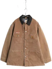 【お得なクーポン配布中!】 US企画 カーハート チョア コート メンズ L / ワーク ブラウン ダック カバーオール ジャケット ブランケット ライナー付き ブルゾン 廃盤