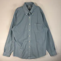 古着 ブルックスブラザーズ Brooks Brothers 長袖シャツ 1818 REGENT 胸ポケ M  ブルー系 ストライプ メンズ
