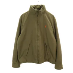POLO RALPH LAUREN ポロラルフローレン 中綿ジャケット M オリーブ系 裏フリース メンズ 古着