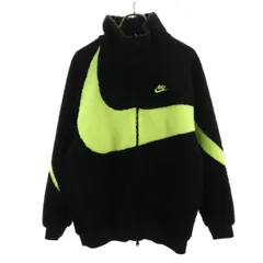 NIKE ナイキ ビッグスウッシュ リバーシブル ボアジャケット L ブラック メンズ 古着