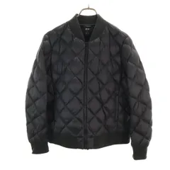 UNIQLO ユニクロ ウルトラライトダウン ダイヤキルト リブ ブルゾン XL ブラック レディース 古着