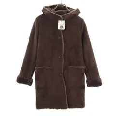 未使用 a day in the life アデイインザライフ フェイク ムートンコート 36 ブラウン系 レディース 古着