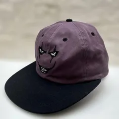 S00148 SUPREME シュプリーム　紫　黒 刺繍キャップ　刺繍　キャップ
