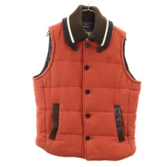 FRED PERRY フレッドペリー 中綿ベスト L オレンジ系 メンズ 古着