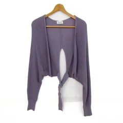 フレイ アイディー オープンカーディガン トップス ボレロ リネン混 レディース Fサイズ パープル FRAY I.D 【中古】
