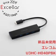 [bn:18] ELECOM　USB Type-Cコネクタ搭載USBハブ　U3HC-H040PBK　ブラック