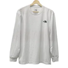 THE NORTH FACE(ノースフェイス) 長袖Tシャツ サイズM メンズ美品  - ライトグレー クルーネック/刺繍