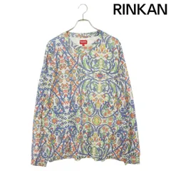シュプリーム  23SS  Small Box L/S Tee Tapestry タペストリー総柄スモールボックスロゴ長袖カットソー メンズ M ※12/28～1/6 発送・問い