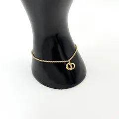 美品 Dior CDロゴ ブレスレット チェーン ゴールド クリスチャン ディオール Christian Dior ヴィンテージ