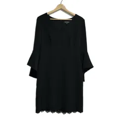 RalphLauren(ラルフローレン) ワンピース サイズ8 M レディース - 黒 Vネック/長袖/ひざ丈